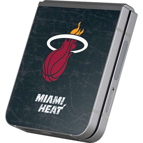NBA Miami Heat Black Partial Logo Galaxy Z Flip6 Skin